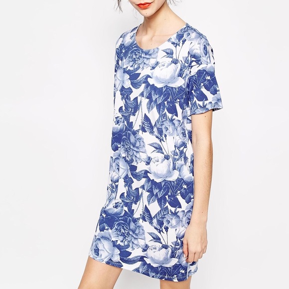 ASOS Monki printed t-shirt dress