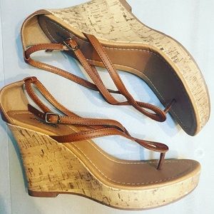 Chic Brown Wedge Sandals