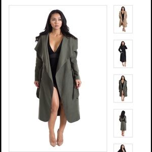 Army green waterfall jacket