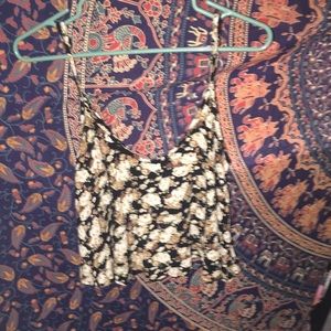 Brown flowery tank
