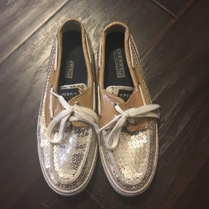 Sperry's gold sequins