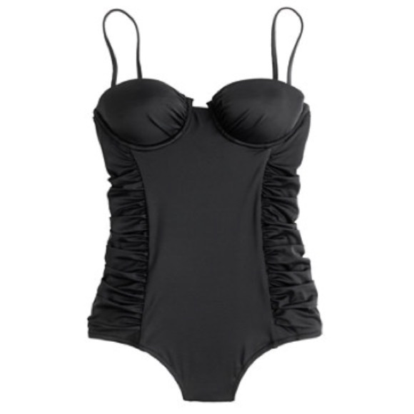 J.Crew Ruched Underwire One-piece Swimsuit
