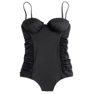 J.Crew Ruched Underwire One-piece Swimsuit