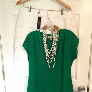 NWT white islet Talbots skirt