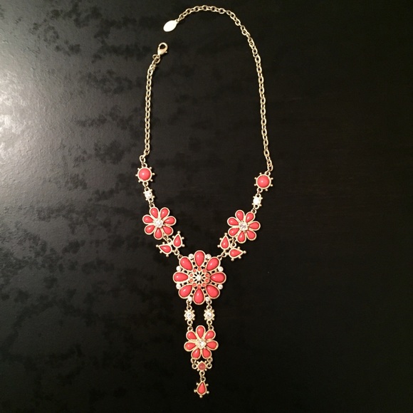 Robert Rose Flower Statement Necklace