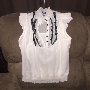 Tuxedo style blouse