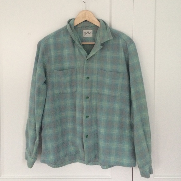 Vintage Light Green Flannel