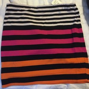 Stripped stretchy skirt