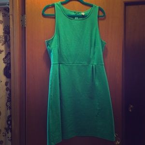 Mint green dress with flattering stitching