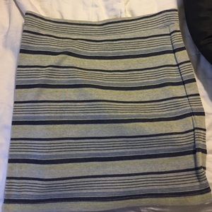 Free people blue striped stretch skirt