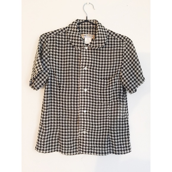 Comme des Garçons houndstooth button up top