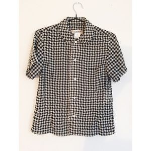 Comme des Garçons houndstooth button up top