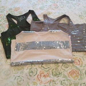 Sequined tank-tops