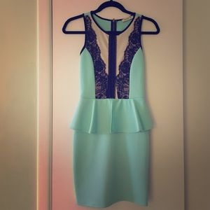 Arden B peplum cocktail dress