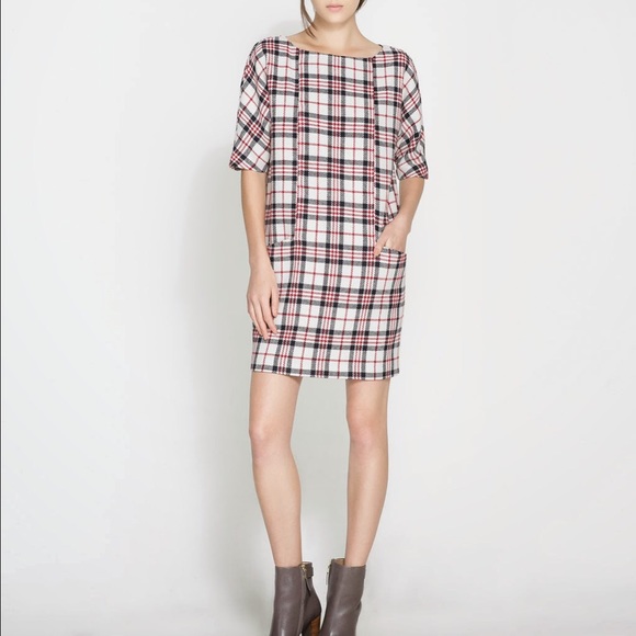 Zara "CHECKED" Shift Dress