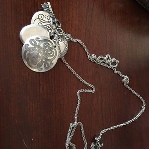 Loft charm necklace and banana republic  bangles