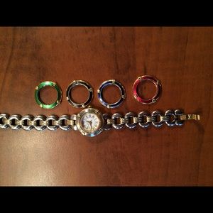 Multi color designer watch