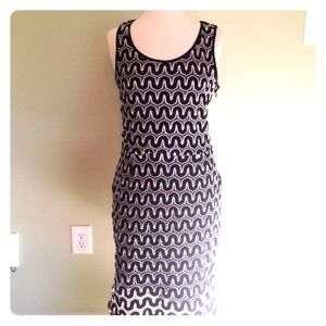 BR Black & White Knit Dress