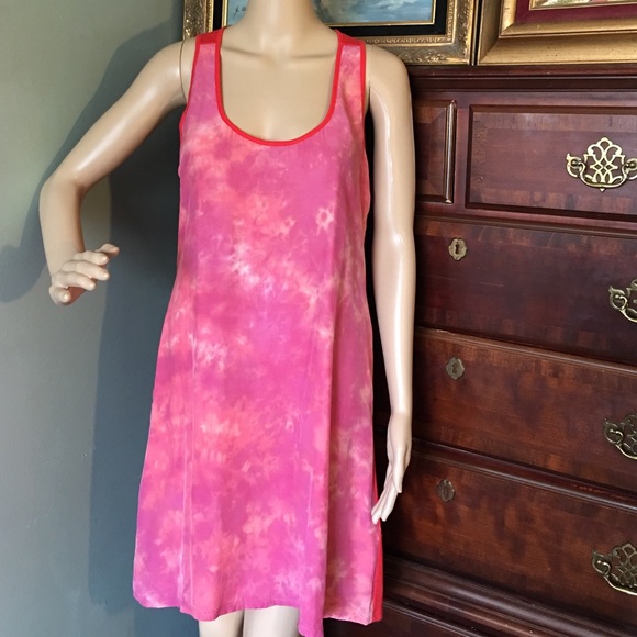 Graham & Spencer Red Tie Dye Sleeveless Dress