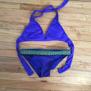 Purple/blue, fancy bottom bikini!