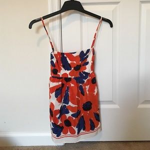 Anthropologie 100% silk floral top