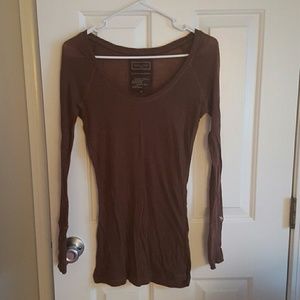 Abercrombie long sleeve brown shirt