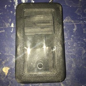 wallet with built in space to place iPhone.