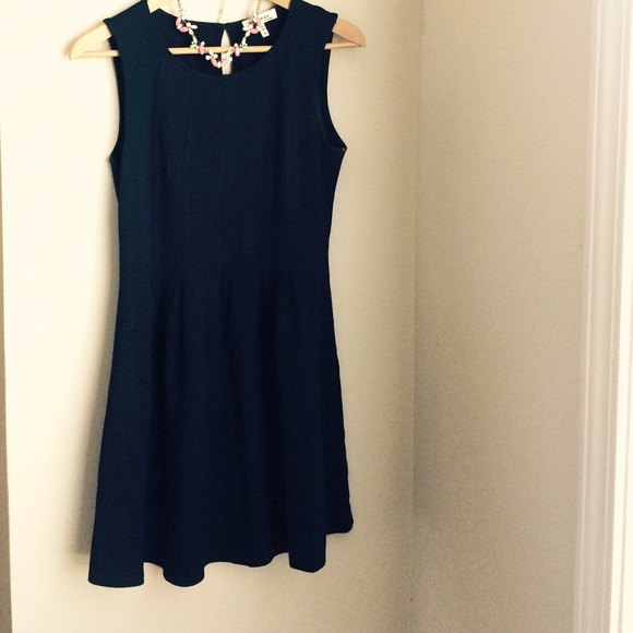 Monteau Los Angelos Navy Swing Dress