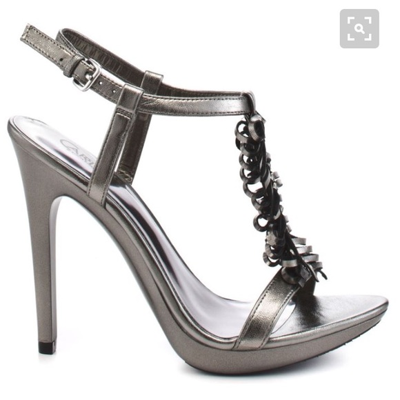 Carlos Santana "Hampton" silver heels