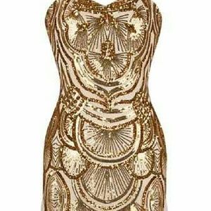 Gold elegant evening gown size xxl