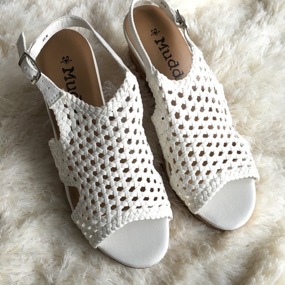 Mudd Shoes - white wedge sandals