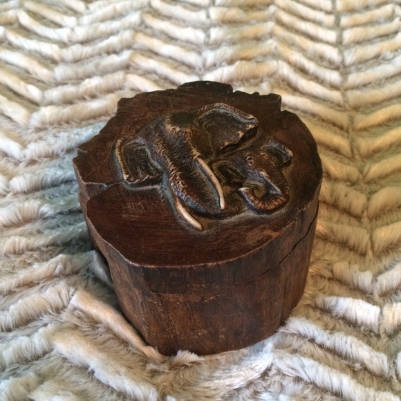 Elephant wooden box