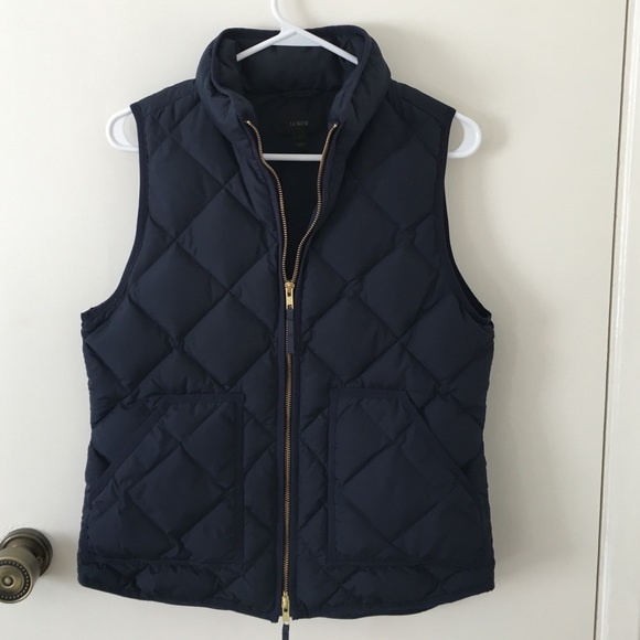 Quilted Jcrew Navy Vest