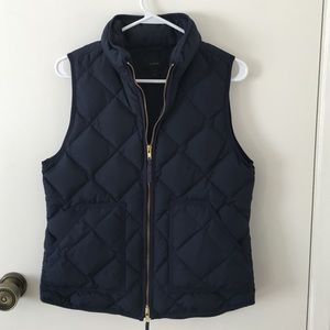 Quilted Jcrew Navy Vest