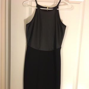Asos - River Island Black Dress w/faux leather top