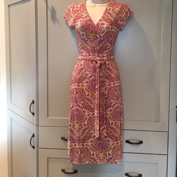 XS Banana Republic Paisley Wrap Dress