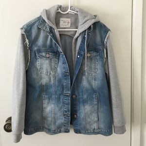 Zara denim/ sweatshirt jacket