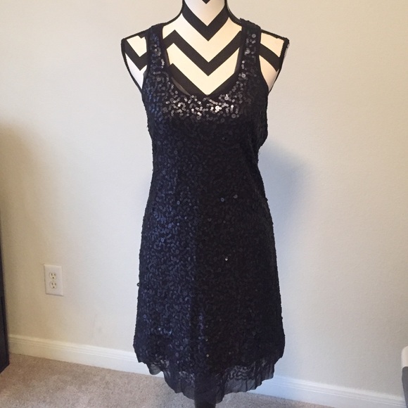 Max studio Navy sequins dress