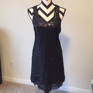 Max studio Navy sequins dress