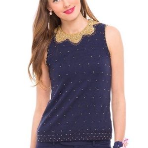 Lilly Pulitzer Kate Beaded Sleeveless Sweater