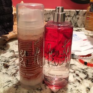 Body glimmer swirl cream and body mist