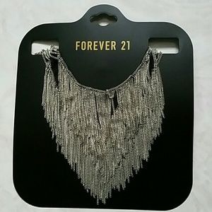Forever 21 Bib Chain Necklace NWT