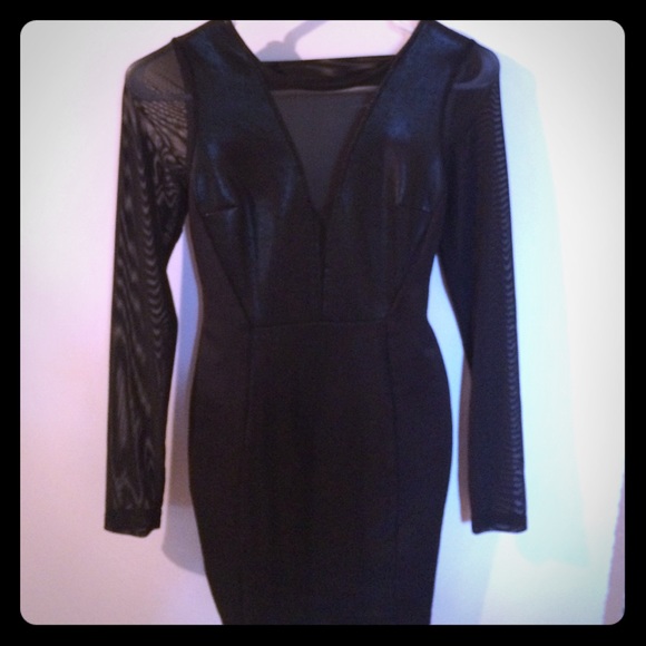 Long sleeve black and gold dress from WINDSOR.