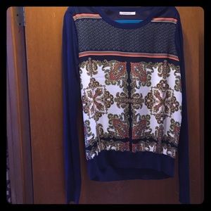 Zappa printed Mixed Material Sweater