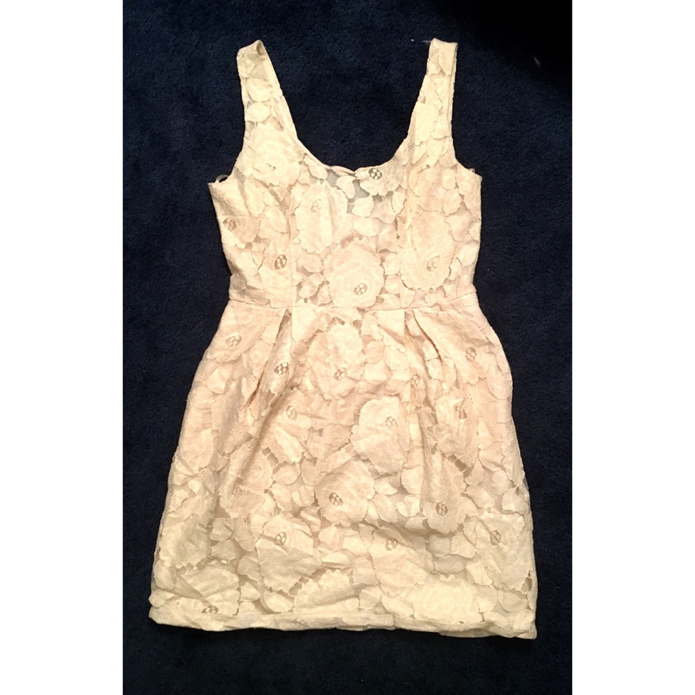 Off white lace shimmer party dress forever 21 - Picture 2 of 7