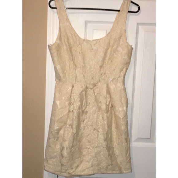 Off white lace shimmer party dress forever 21 - Picture 3 of 7