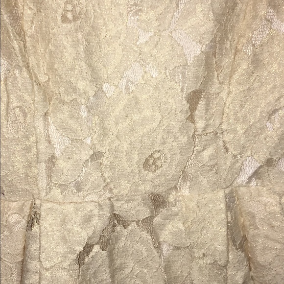 Off white lace shimmer party dress forever 21 - Picture 4 of 7