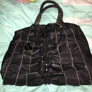 Bebe black zipper purse
