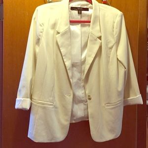 Cream contrast Blazer