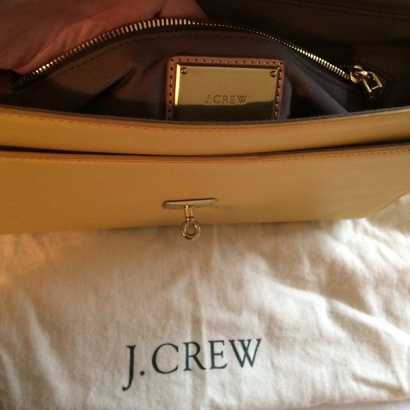 J Crew vintage style yellow leather Edie Bag - Picture 3 of 4